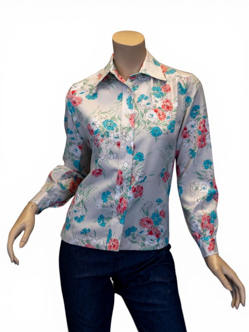 Vintage 70s Floral Blouse – Sears Isle Sportswear * Small